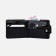 Women's wallet on the button, black color