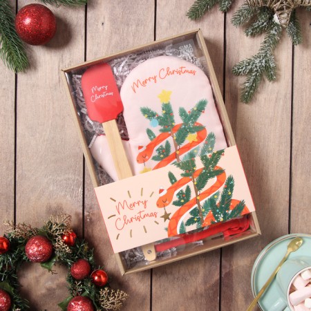 Set of gift shade "Christmas": mittens-output, silicone blade-1