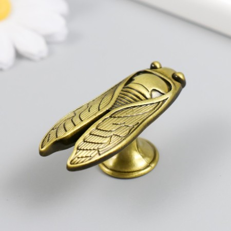 Handla for the casket metal "Cicada" aged gold-1