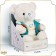 Soft toy "Little Friend", Bear in a blue jacket