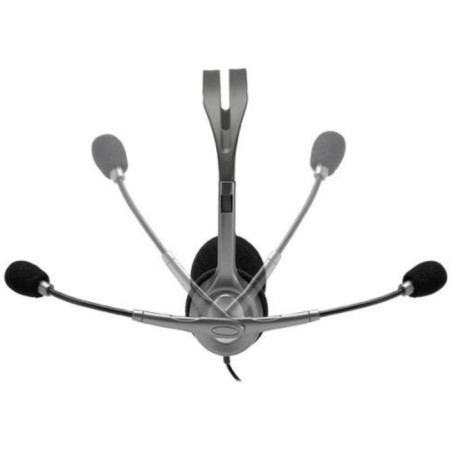Headphones with Logitech H111 Microphone Gray 2.35m Faling Head (981-000588)-2