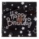 Paper napkins “Happy birthday” 33 × 33 cm, set 20 pcs., Black color