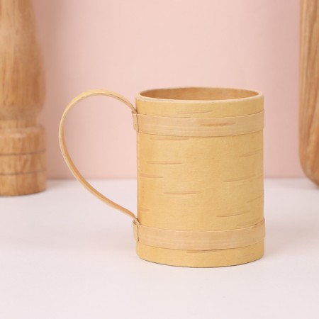 Muging medium, 6 × 6 × 7.5 cm, 150 ml, birch bark-1