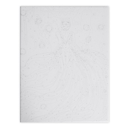 Picture on numbers on the frame, with a garland "Dress", 30x40 cm-1
