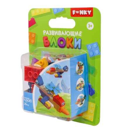 Constructor Children's Funky Toys "Fighter", with large blocks, 29 parts-2