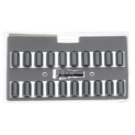 Wheel nuts M12x1.25, L = 32 mm, under the hexagon, cone, 20 pcs. + key, chrome, jn-302-5
