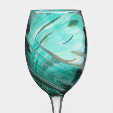 Emmerald glass glass, 350 ml, 8.5 × 22 cm, turquoise color-1