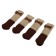 Cappio socks for furniture with a bow, brown color