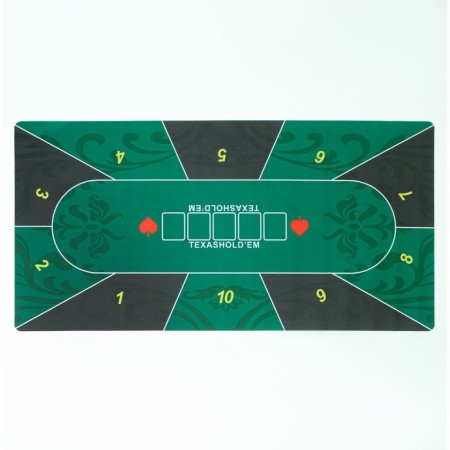 Cloth for poker, rubberized, 120 x 60 cm, thickness 3 mm, green-3