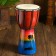 Souvenir musical instrument drum jambe "Landscape" 30x15x15 cm mix