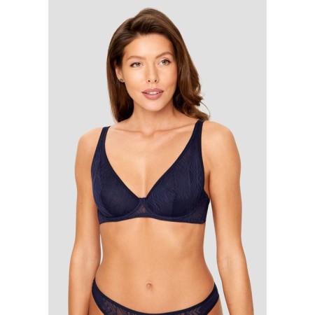 Women's bra, size 70a, dark blue color-1
