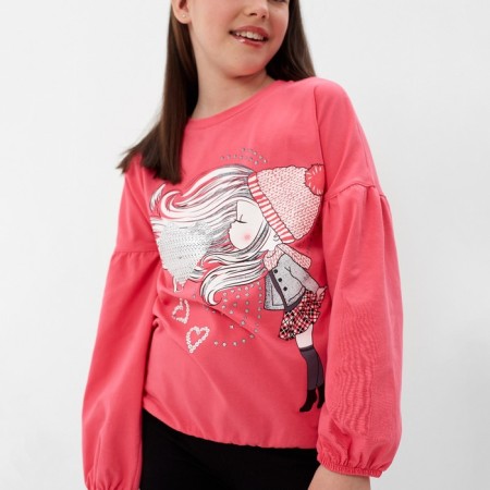 Longslit for a girl, raspberry color, height 140 cm-2