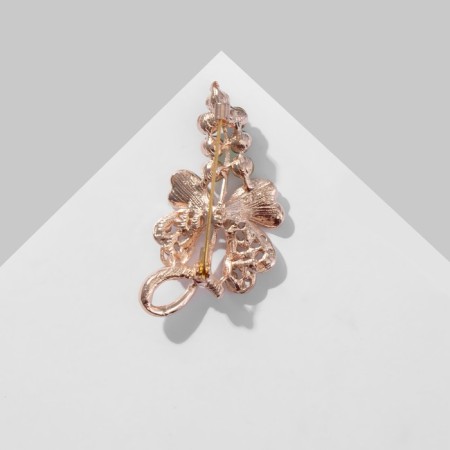 Brooch "Flower" lupine, colored in pink gold-1