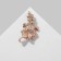 Brooch "Flower" lupine, colored in pink gold