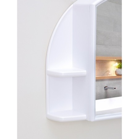 Cabinet for a bathroom with a mirror "Orion", snow-white color-2