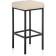Haric loft Metal/eco -leaf stool, black/beige 35x35x65 cm