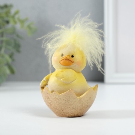 Souvenir Polystone "Yellow Tsypushka in the shell" 6x6x8 cm