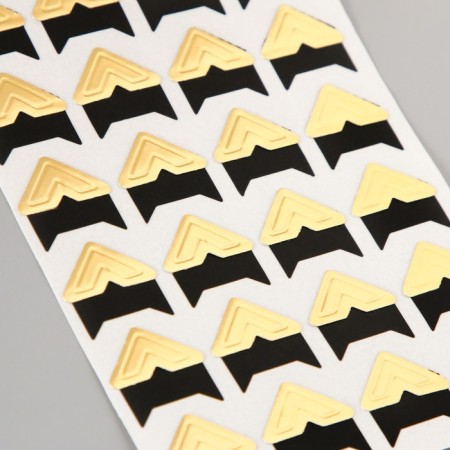A set of corners with a pocket for photos 24 corners "style" gold 12.5x9 cm mix-3