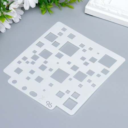 Plastic stencil "Geometry. Squares" 13x14 cm-1