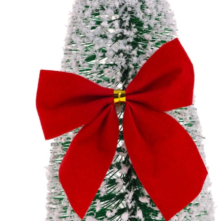New Year's decor "Christmas tree on a stand with a bow" 6x6x15 cm-1