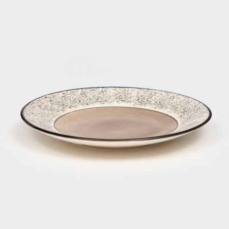 Ceramic plate "ALLADIN", 25 cm, gray, 1 variety, Iran-2