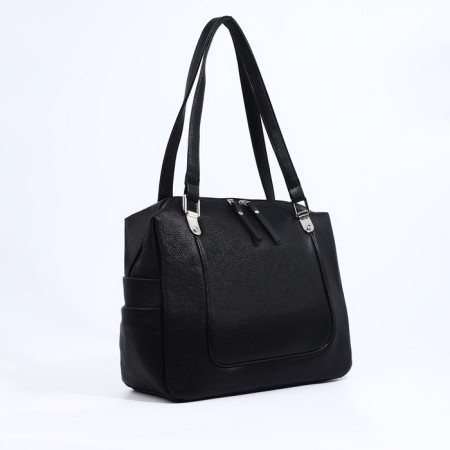 Bag Vita with a zipper, black color-2