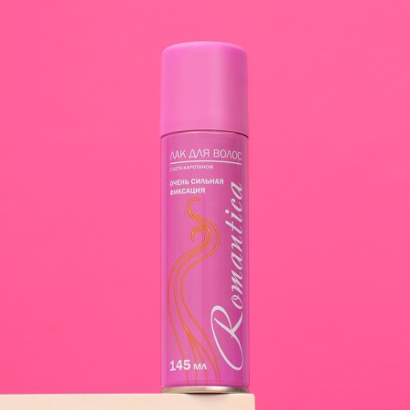 Hair varnish "Romance", a very strong fixation, with B-carotene, 145 ml