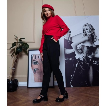 Women's pants, black color, size S (42)-1