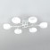 Ceiling chandelier Citilux "Florida" CL148160, 80x55x14.5 cm, 6x60W, E14, white color