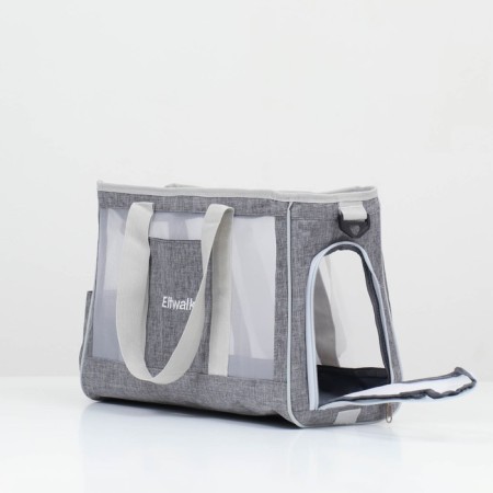 An animal carrier bag with a sliding window, 24 x 25 x 41 cm, gray-3