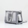 An animal carrier bag with a sliding window, 24 x 25 x 41 cm, gray