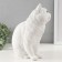 The piggy bank "Cat is white color" height 31.5 cm, width 16 cm, length 24 cm.
