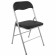 Folding stool Brabix Golf CF-007, silver frame, leatherette, black
