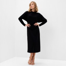 Women's knitted dress Minaku: Basic Line Color Black, Rr. 44