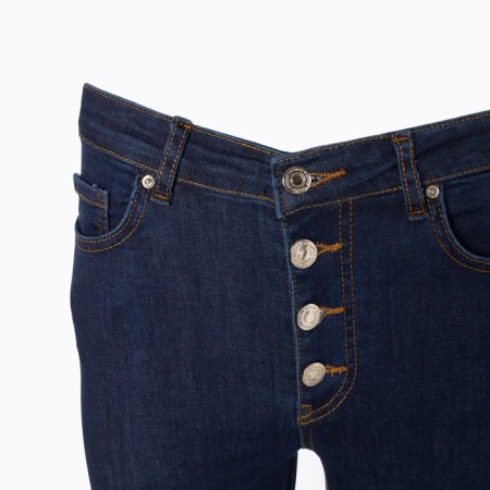 Women's jeans, dark blue color, size 38 (44)-7