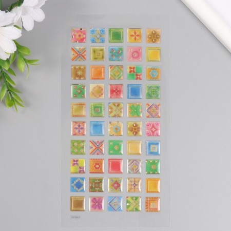 Stickers for creativity plastic "Eastern tile" 9.3x20.4 cm-1