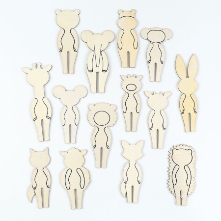 Wood painting "Creative animals"-4