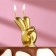 Candle in the cake "Two", gold, 5 cm