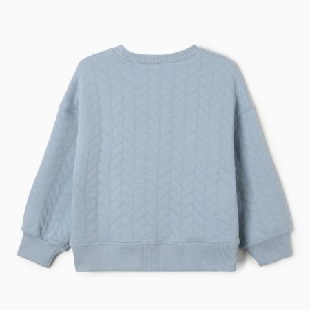 Sweatshirt for girls, color gray-blue, size 104 cm-1