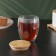 Glass glass with double walls and bamboo lid Bellatenero Eco, 330 ml