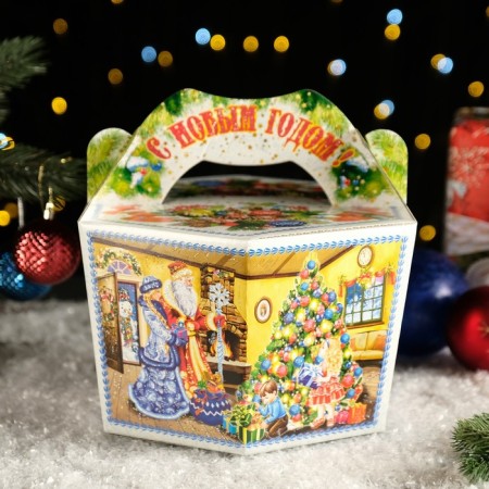 Gift box "New Year's History", 25.2 x 28.7 x 25.5 cm