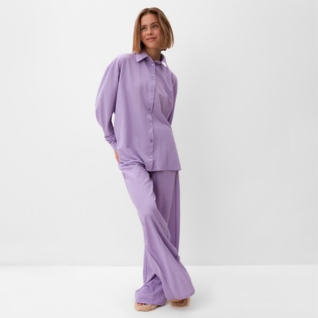 Female set (shirt, trousers) minku lilac color, river 54-2