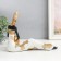Polystone souvenir "African beauty with a jug" white-gold 24.5x9.5x19 cm