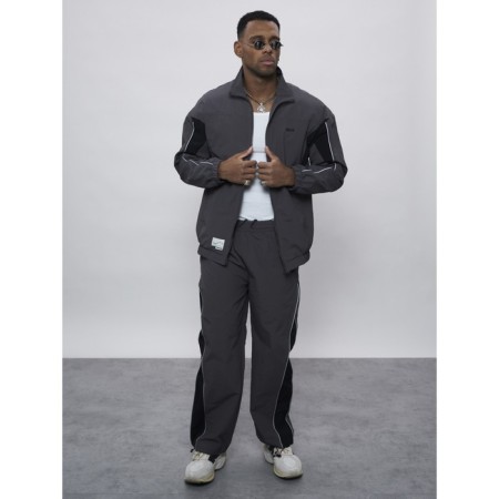 Male tracksuit, size 48, gray color-20