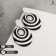 Earrings Plastic "Vivien" spiral-sinter, black and white color
