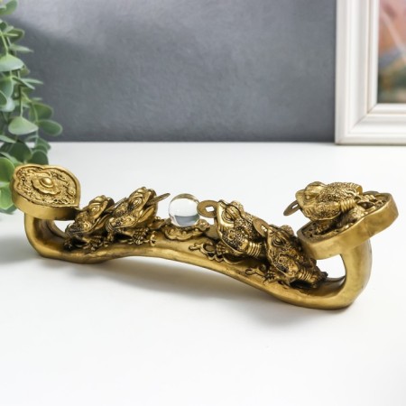 NECK Polystone for bronze "5 toads in the rod of Jui" 6.5x7.5x25 cm-2