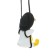 Suspension on a mirror, duck with glasses, height 8 cm, lace 50 cm