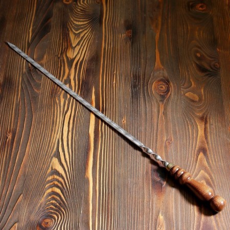 Shampoo with a wooden handle, working length - 50 cm, width - 10 mm, thickness - 3 mm with a pattern-1
