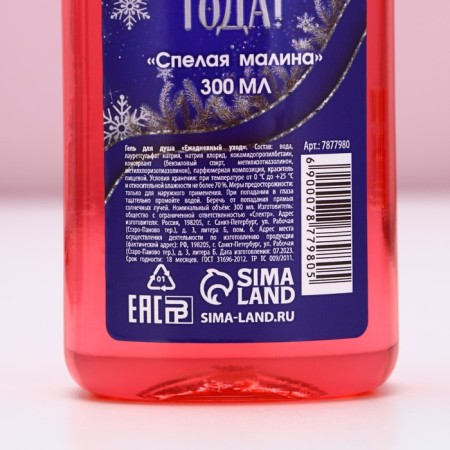 The shower gel "Magic New Year", 300 ml, raspberry aroma, pure happiness-5