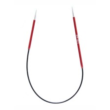 Knitting needles asymmetric aluminum circular zing Knitpro, 25 cm/2.50 mm 47052